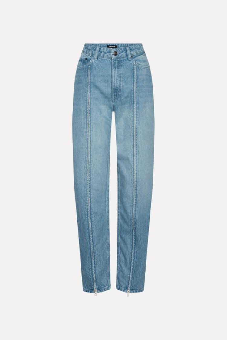 ROTATE - straight denim zip jeans