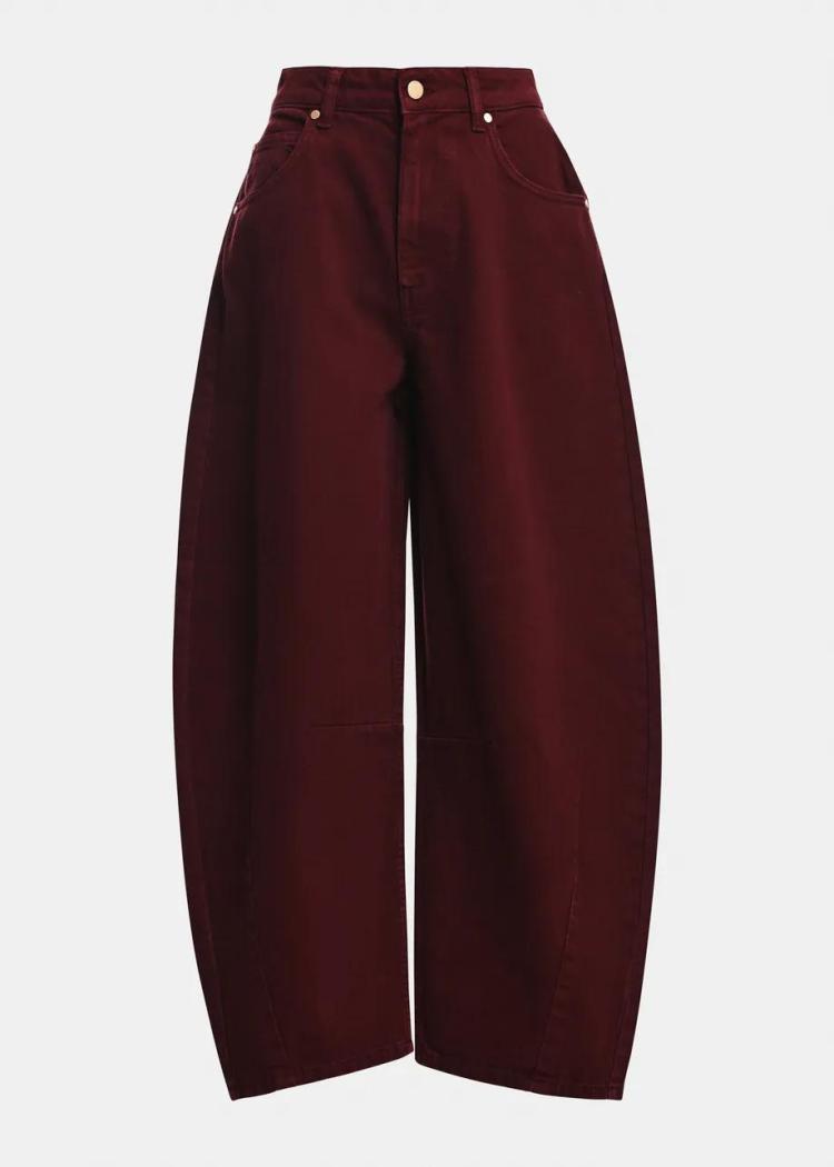 Essentiel Antwerp - Kokos colour denim barrel leg