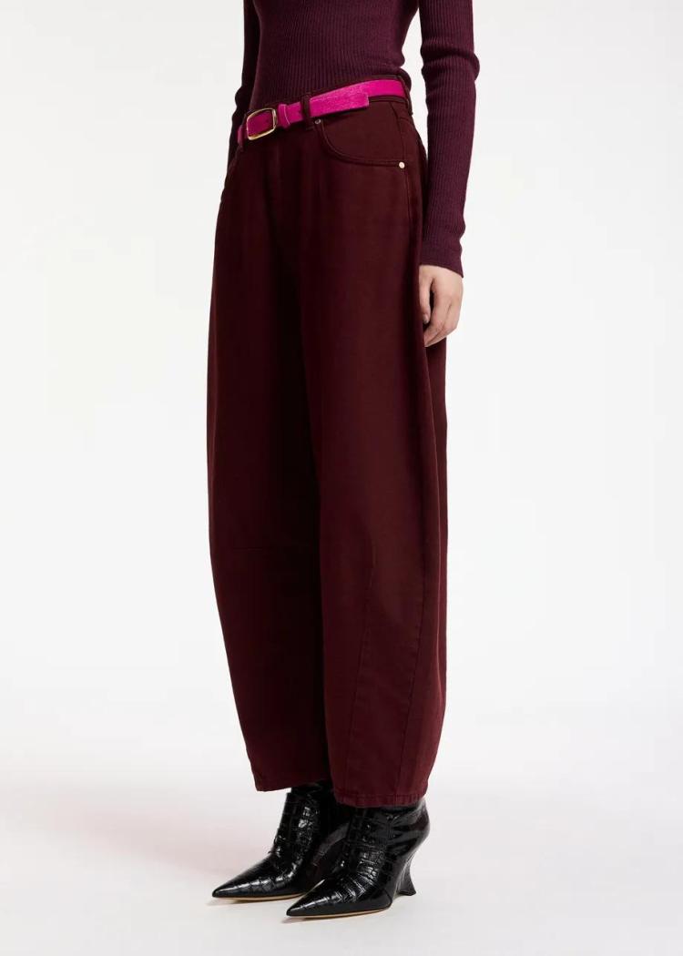 Essentiel Antwerp - Kokos colour denim barrel leg
