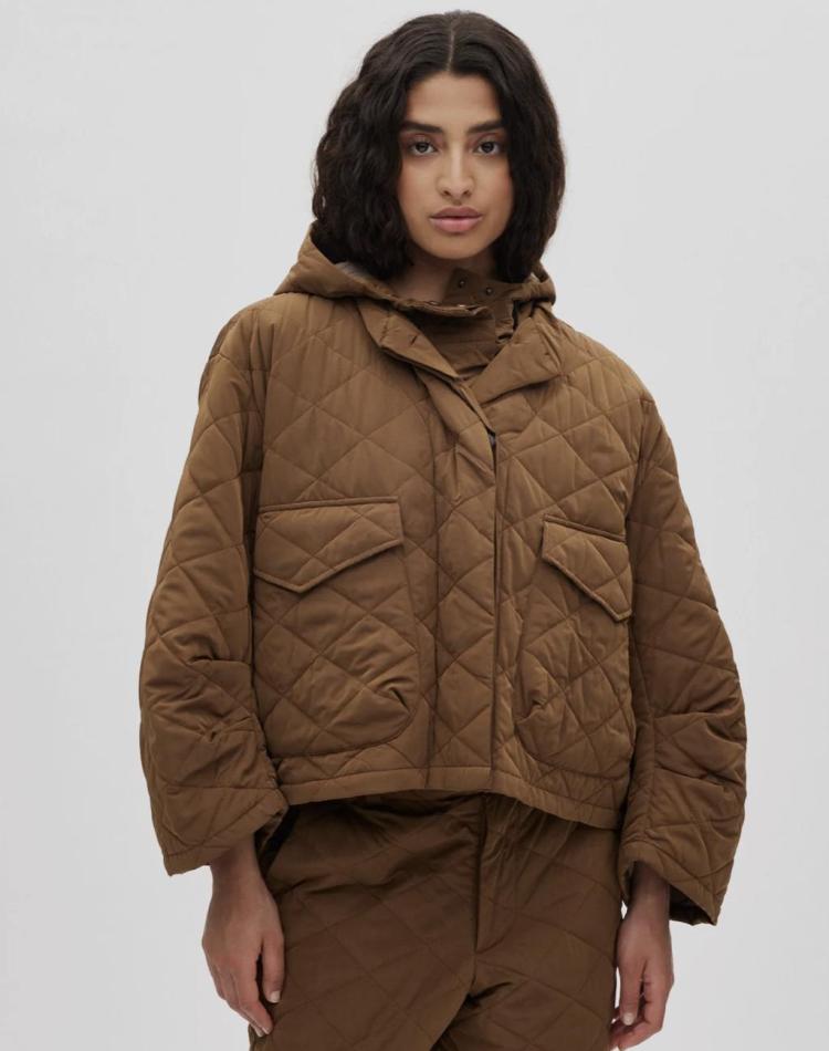 Rabens Saloner - Tech quilt jacket rhea chestnut