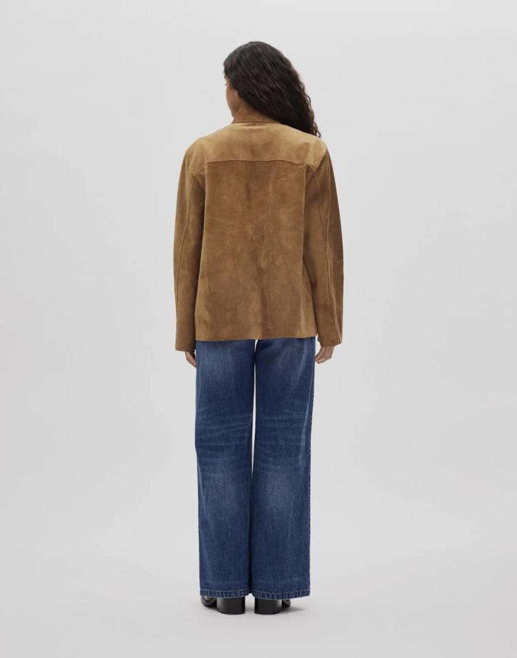 Rabens Saloner - Heavy suede jacket thelma whiskey