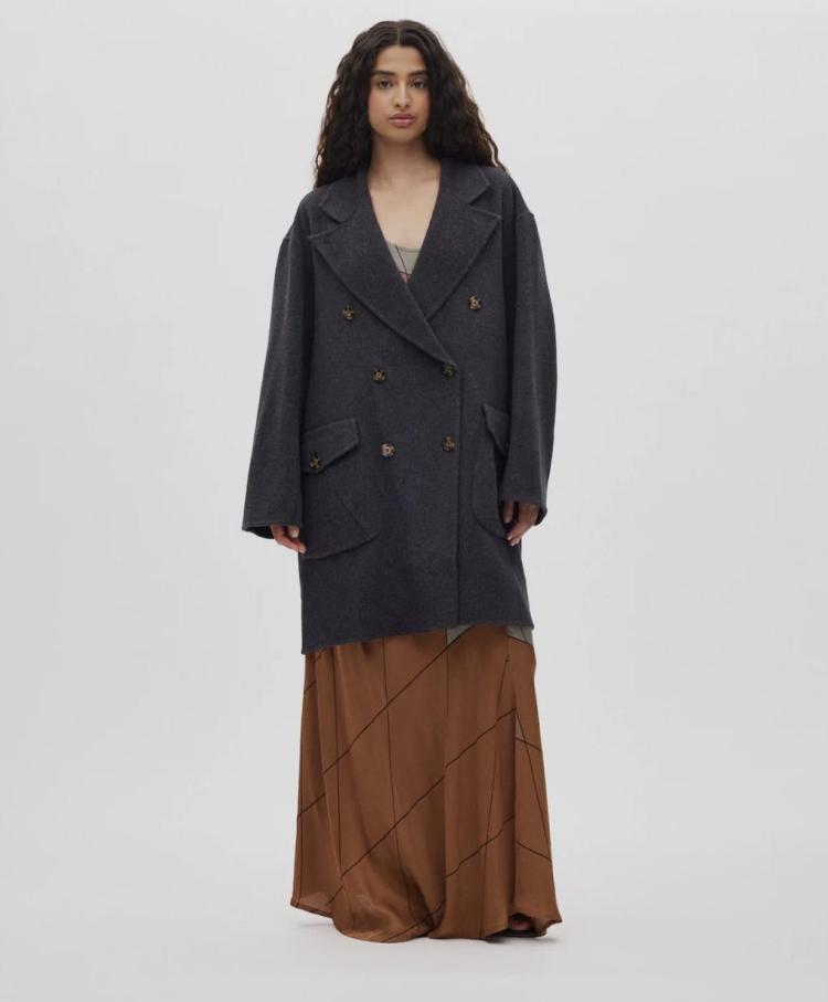 Rabens Saloner - double felt wool coat leanna