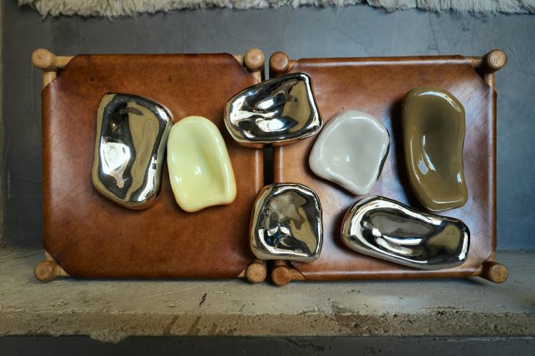 HK Living - Glass sculpture, Moss