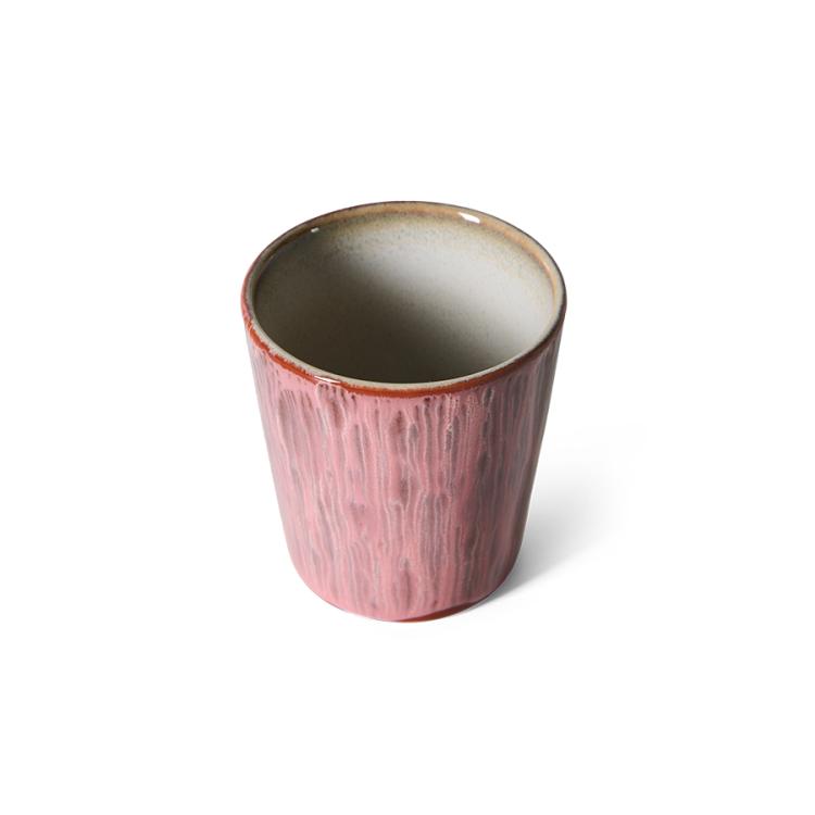 HK Living - 70s ceramics: coffee mug, Rhubarb