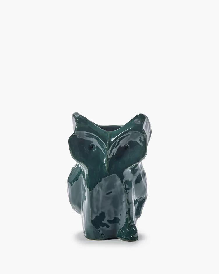 Serax - Owl vase dark green after midnight