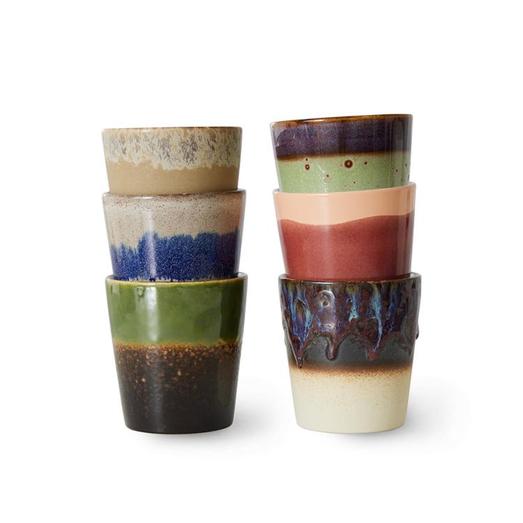 HK Living - 70s ceramics coffee mugs grounding